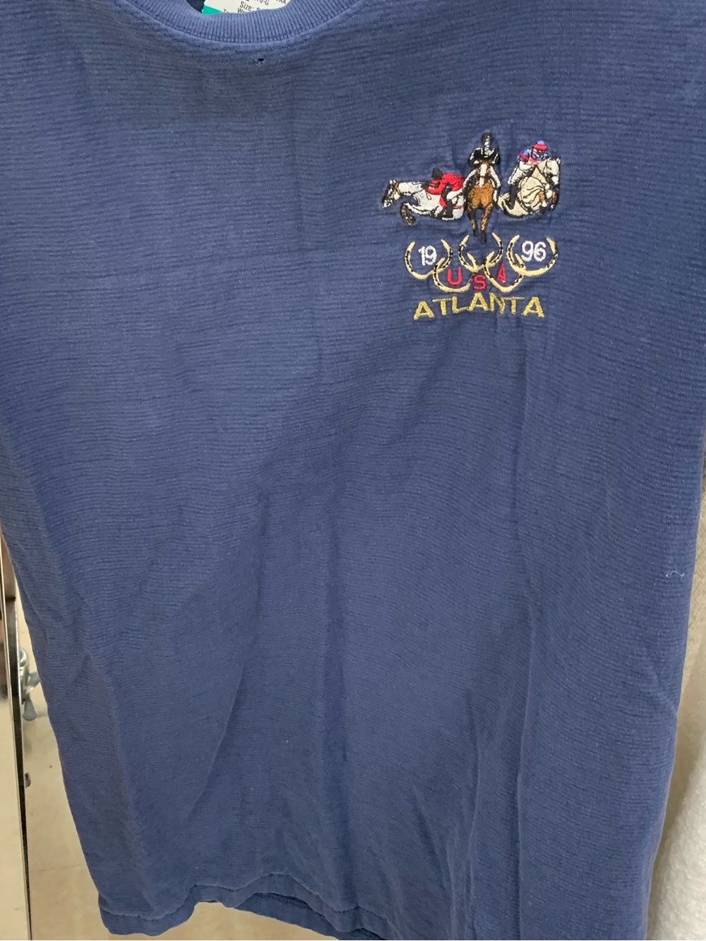 Vintage 1996 Atlanta Horse Racing Equestrian  Embroidered Top Tee T-shirt Small